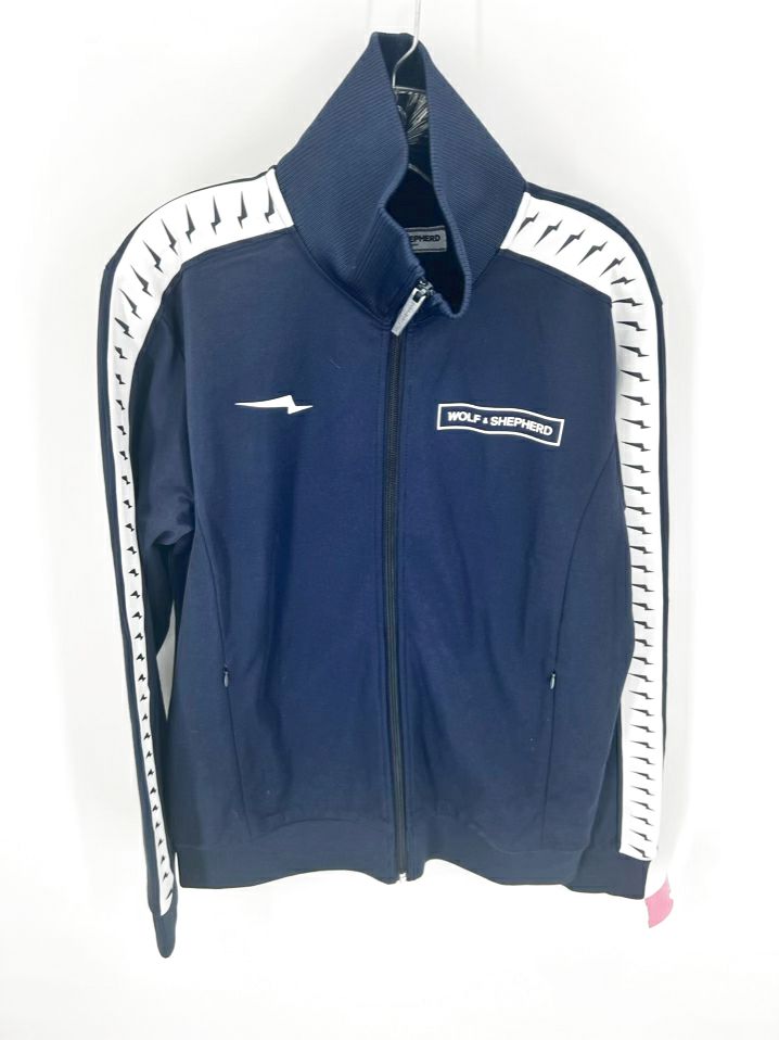 WOLF & SHEPHERD Size M Navy Track Jacket NWT