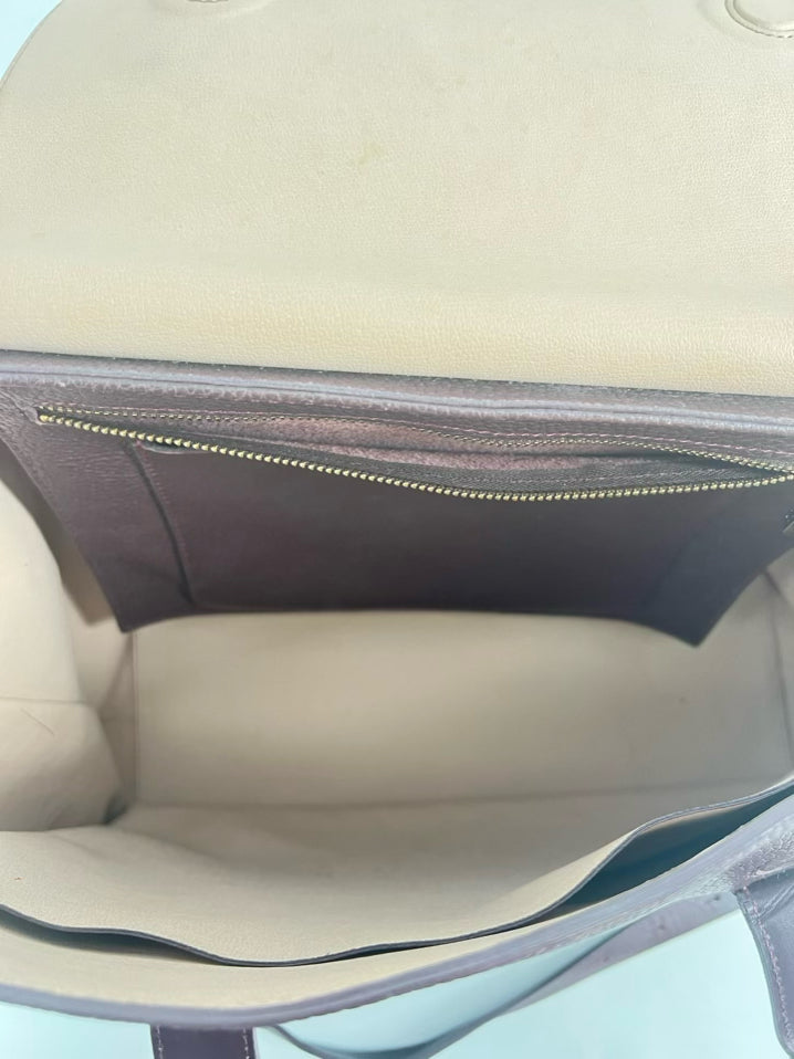 CUYANA Burgundy Leather Tote Bag