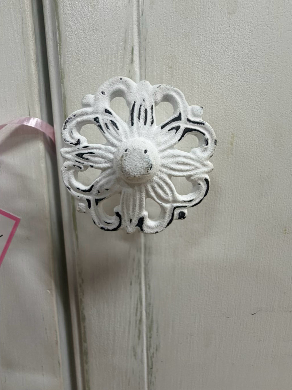 VINTAGE White Wood Shabby Chic Chest