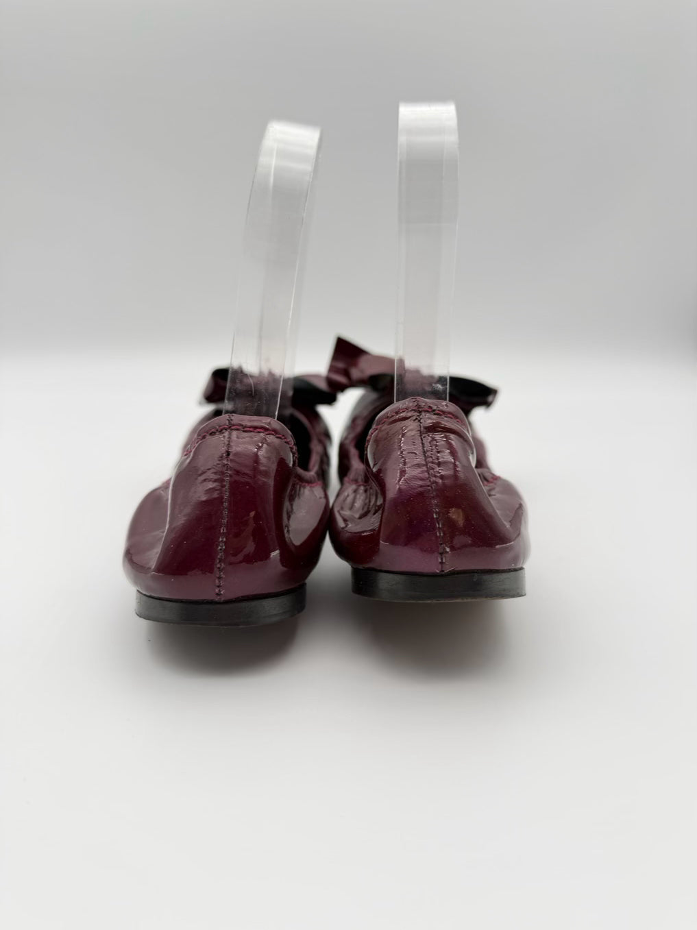 MIU MIU WMNS Size 37.5 Raspberry Leather Flats