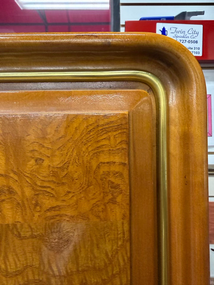 AMERICAN OF MARTINSVILLE  Wood Mid-Century Modern Armoire w/ Drawers & Shelves