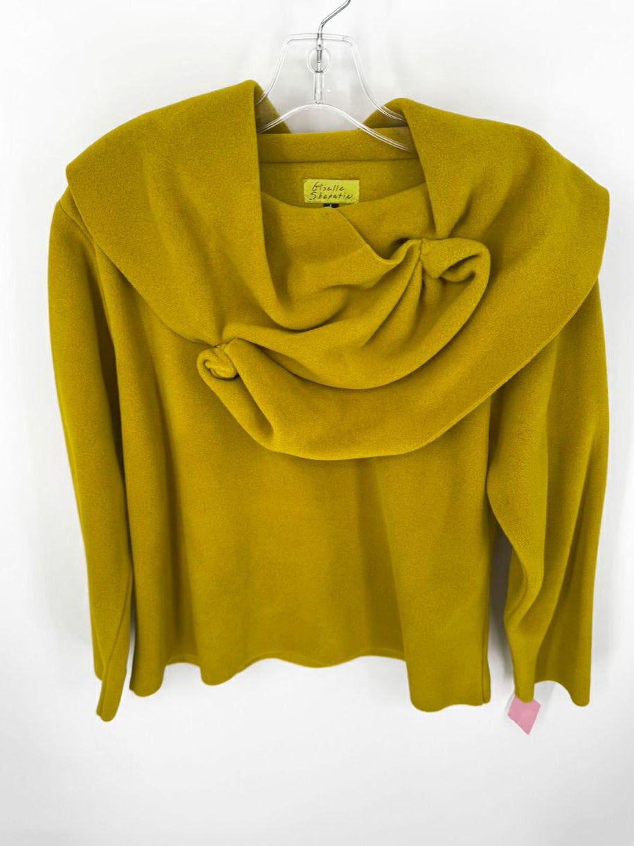 GISELLE SHEPATIN Size XS Mustard Origami Top