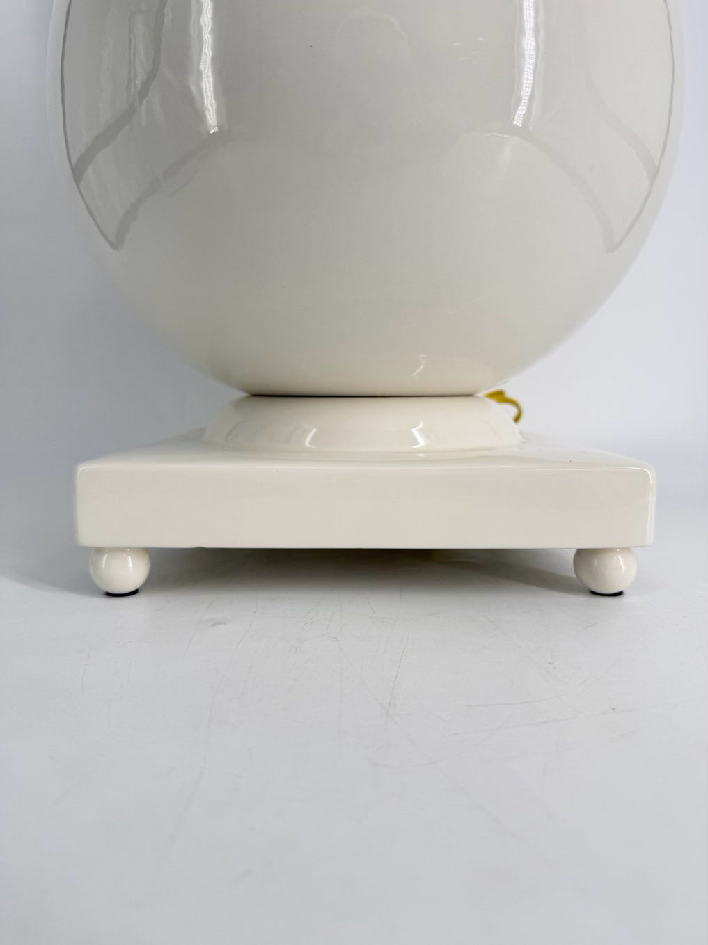 CHELSEA HOUSE Modern White Ceramic Footed Lamp No Shade