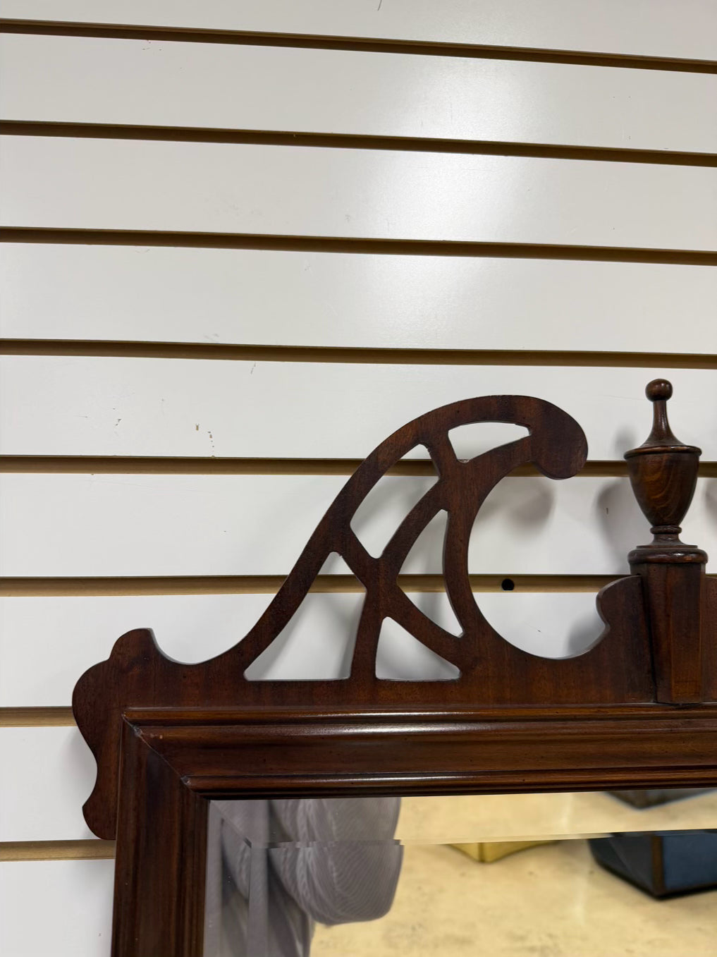 DREXEL Dark Mahogany Chippendale Dresser w/ Mirror