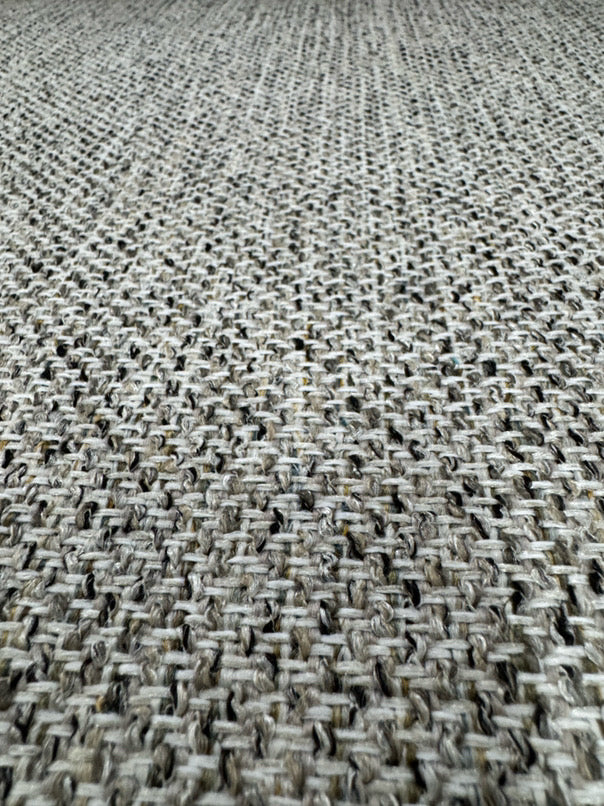 Gray & White Tweed Nail Heads Sofa
