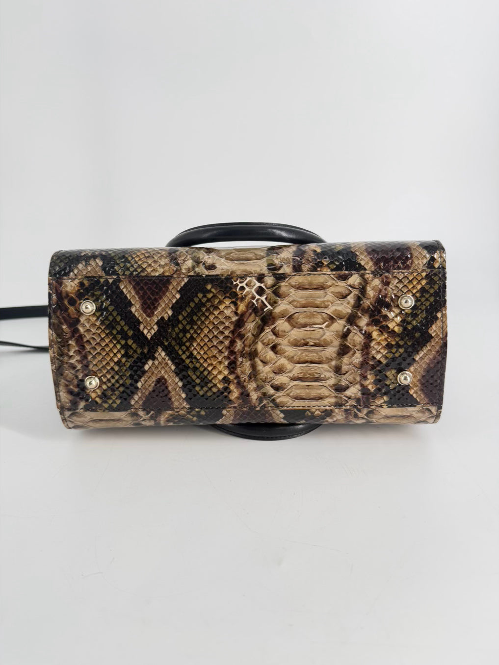 BRAHMIN Black & Brown Leather Embossed Purse