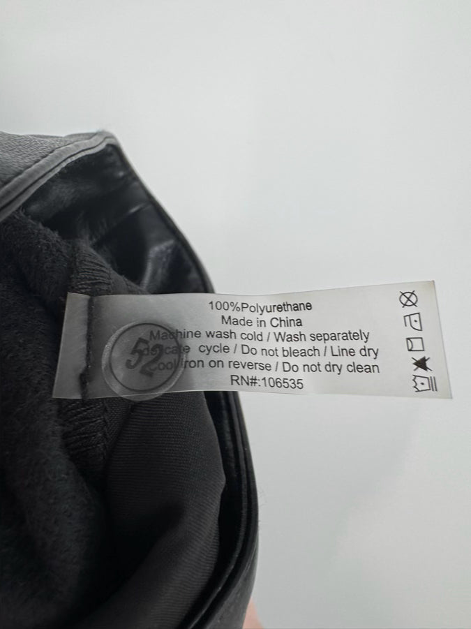 SUNDAYS by WEARESUNDAYS Size M Black Faux Leather Rucker Pants NWT