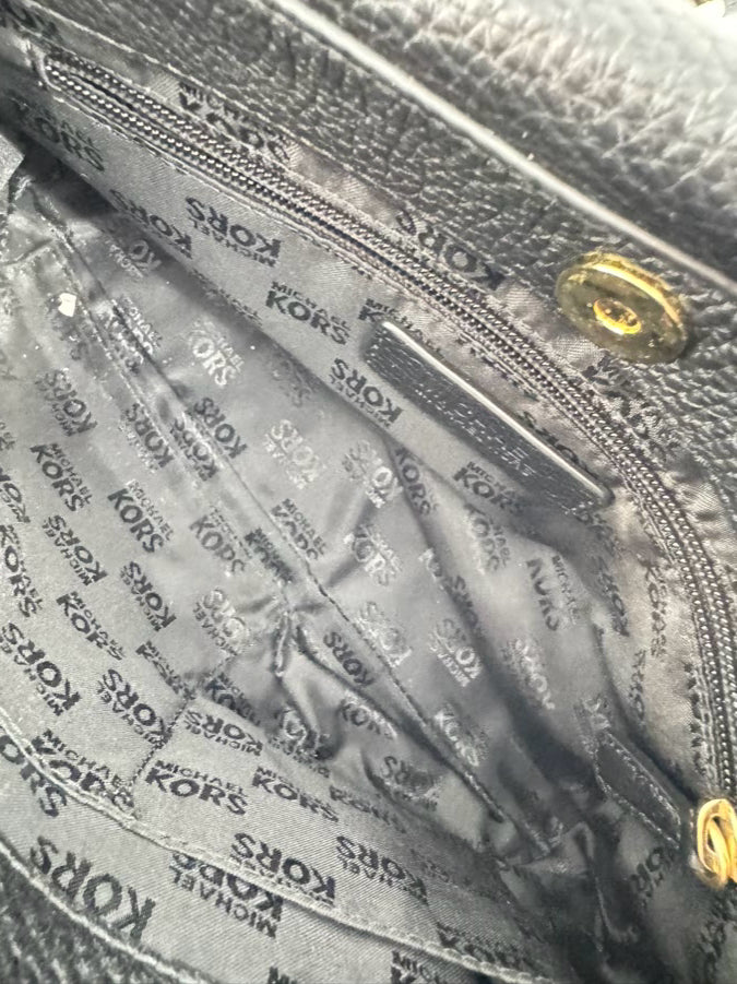 MICHAEL KORS Black Leather Crossbody Bag
