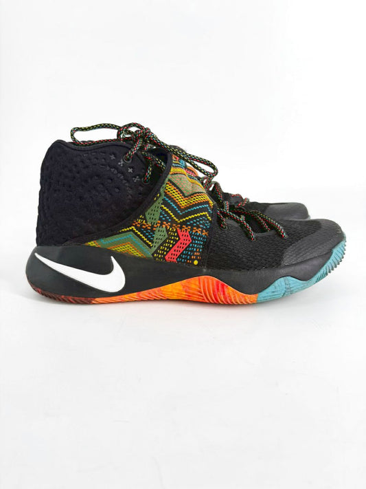 NIKE Size 10 Black & Multi Colored Textile Sneakers