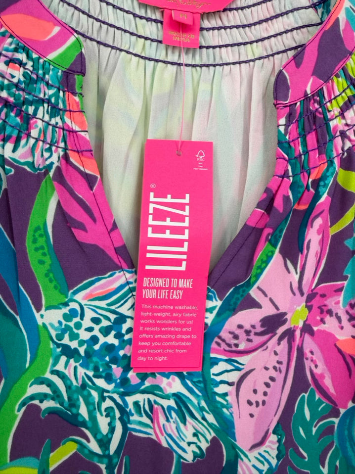 LILLY PULITZER Size M Purple Print Dress NWT
