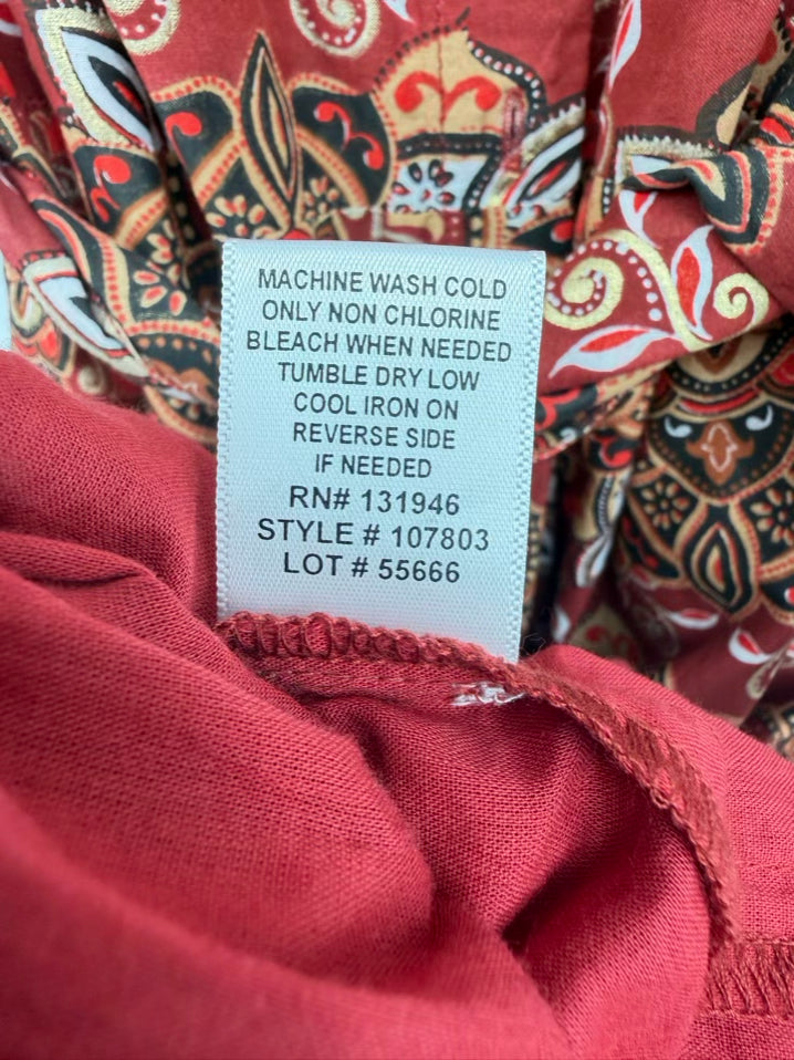 JUDE CONNALLY Roxie Wmn's Size XS Rust Print Floral Maxi-Dress NWT