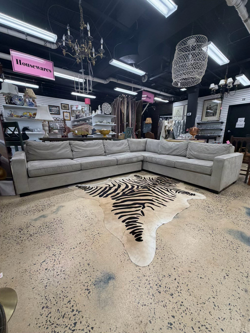 MITCHELL GOLD & BOB WILLIAMS Gray Sectional Sofa