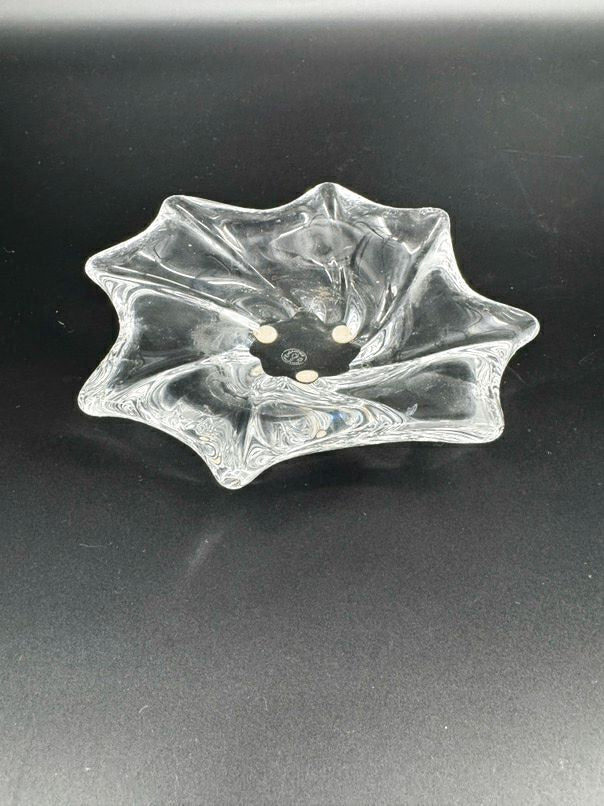 BACCARAT Crystal Freeform Splash Trinket Dish