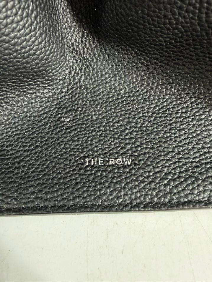 THE ROW Margaux 15 Bag Black Pebbled Leather w/ Silver Hardware
