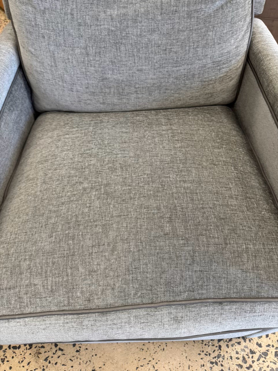 LEE INDUSTRIES Gray Swivel Recliner Chair