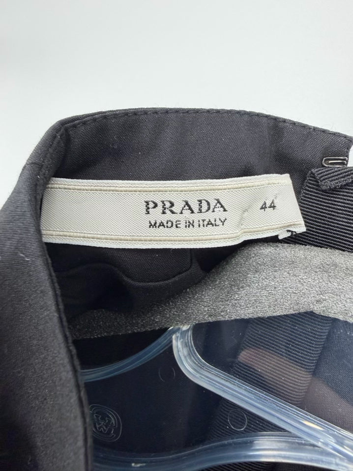 PRADA Wmn's Size 44 Black Bow Sleeveless top