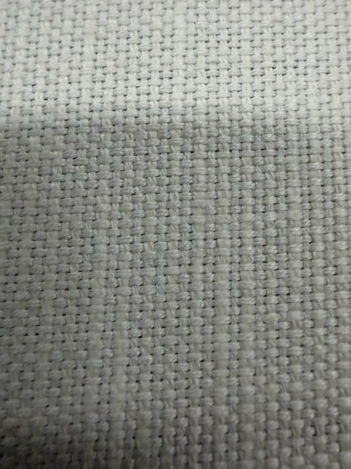 White Linen Look Pair Of Club Chairs