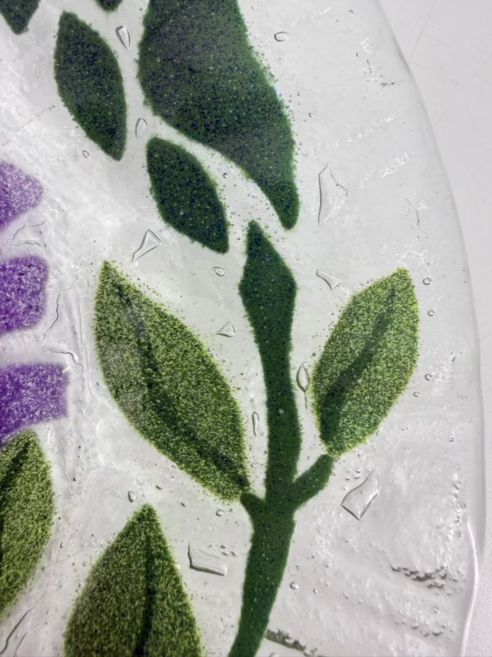 SYDENSTRICKER Clear, Green & Purple Glass Grapes Set Of 6 Dessert Plates