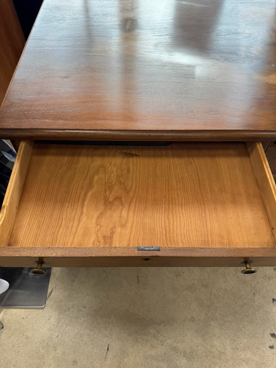 ANTIQUE Wood 3-Drawer Desk