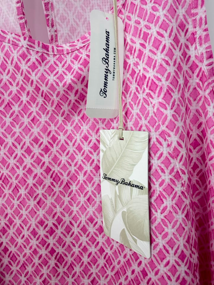 TOMMY BAHAMA Wmn's Size XL Pink Print Sleeveless Dress NWT