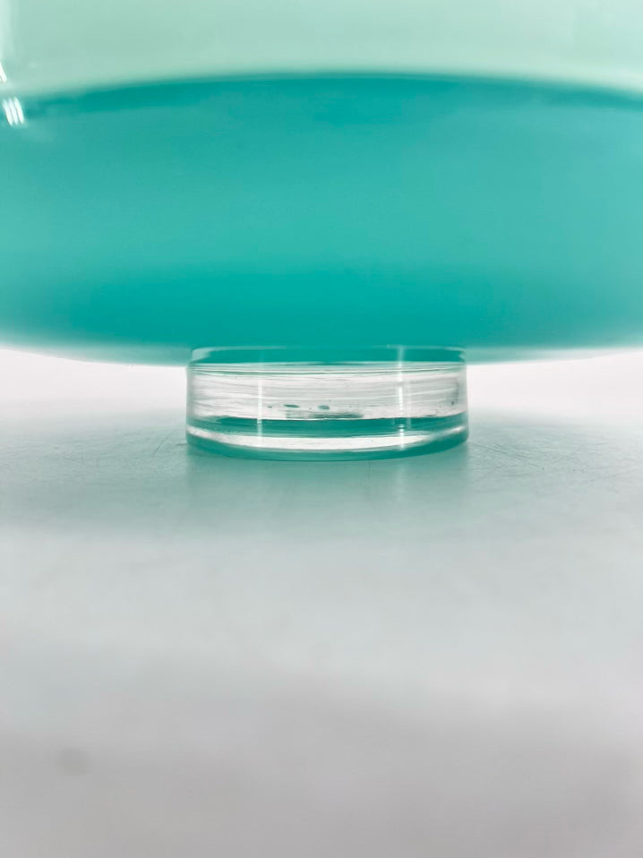 Aqua Glass Hand Blown Bowl