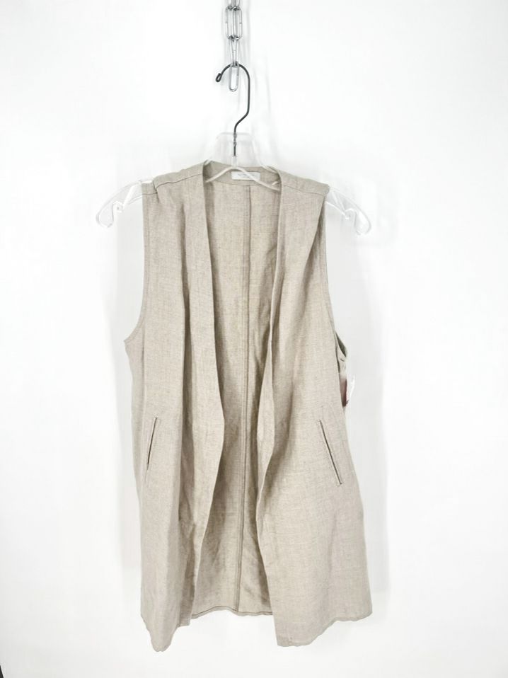 FOG LINEN WORK Size  OSFM Taupe Linen Vest