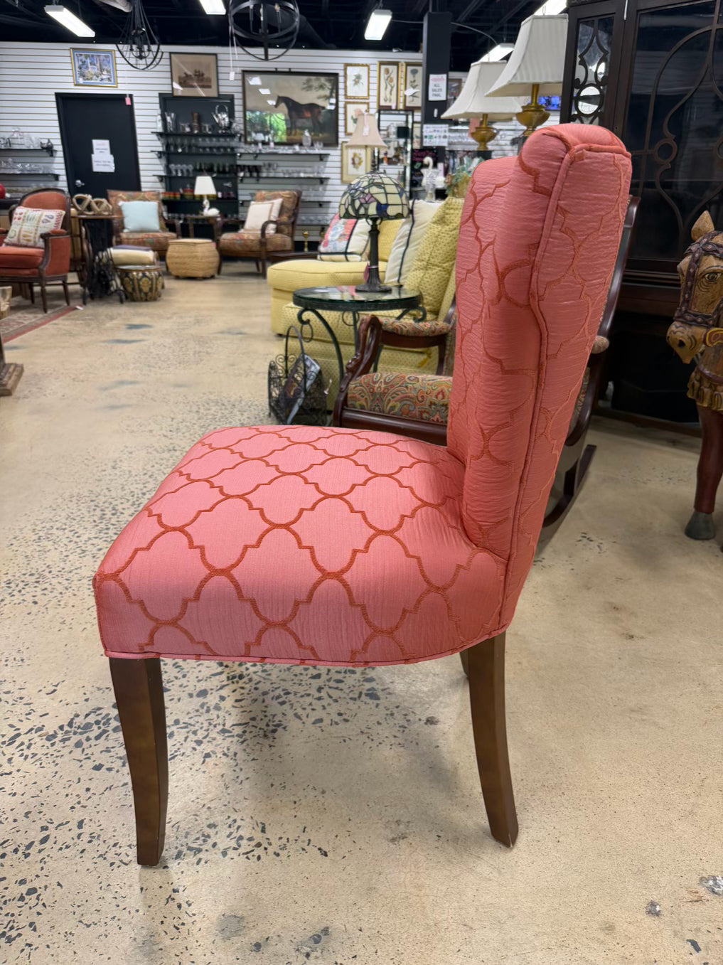 Rust Parsons Geometric Pair Of Chairs