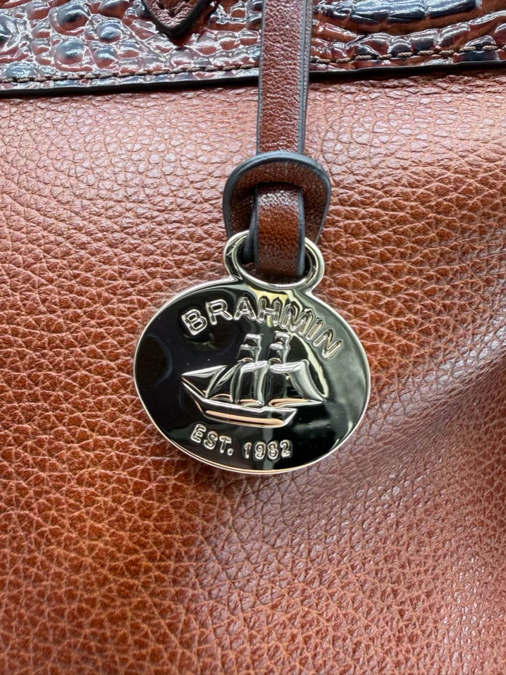 BRAHMIN Tansey Pecan Westerly Leather Purse