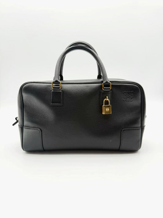 LOEWE Amazona 28 Black Nappa Leather Top Handle Purse