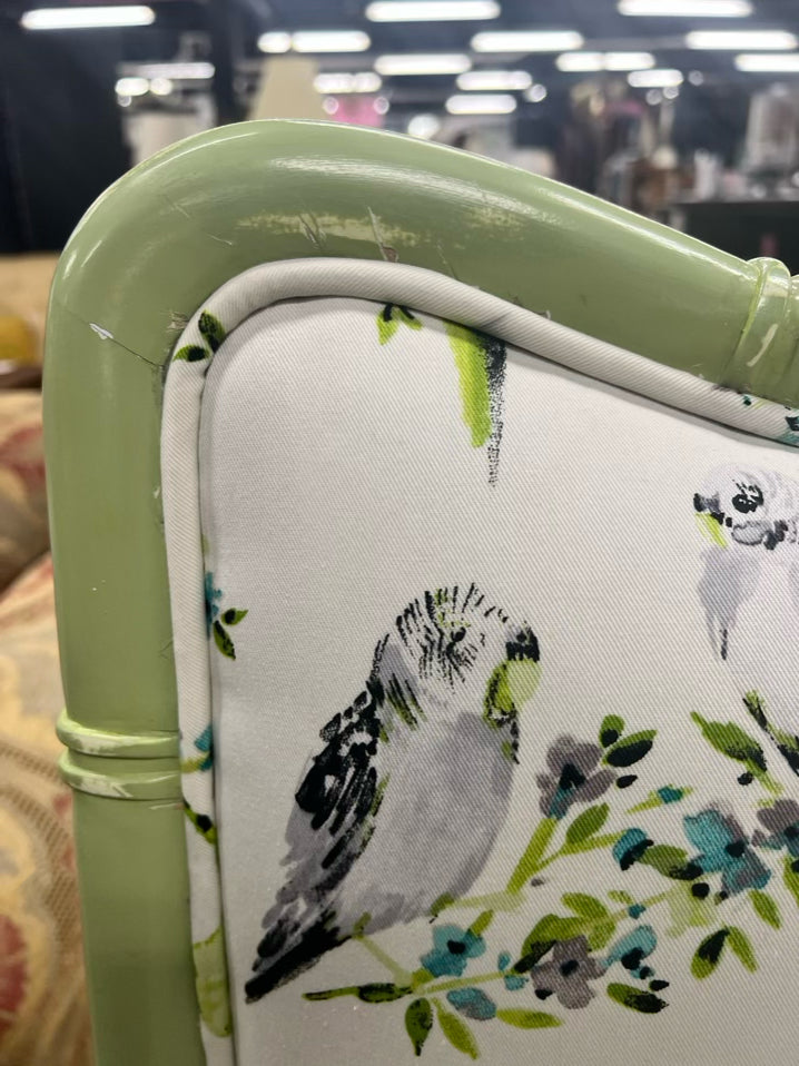 Green Painted Wood Occasional Chair