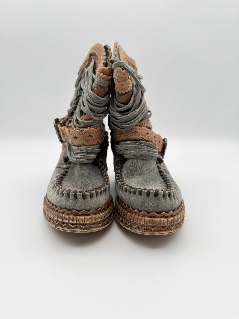EL VAQUERO WMNS Size 36 Gray Tassel Booties
