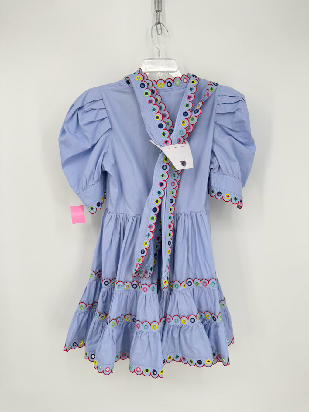 CELIA B Size L Periwinkle Eyelet Detail Dress