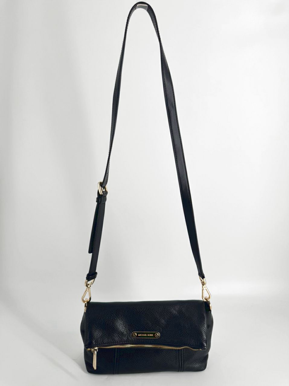MICHAEL KORS Black Leather Crossbody Bag