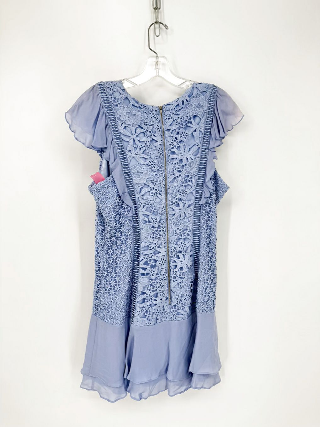 PARKER Size 8 Lilac Lace Ruffle Silk Dress NWT