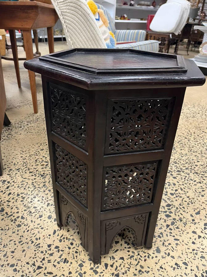 Wood Moroccan Style Occasional Table