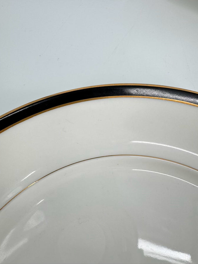 MIKASA White & Black China Dinnerware Set for 12