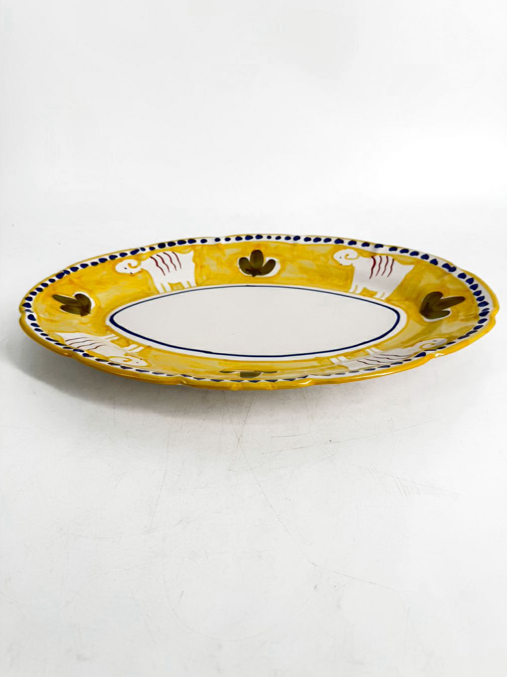 VIETRI SOMLIMENE Yellow & White Platter