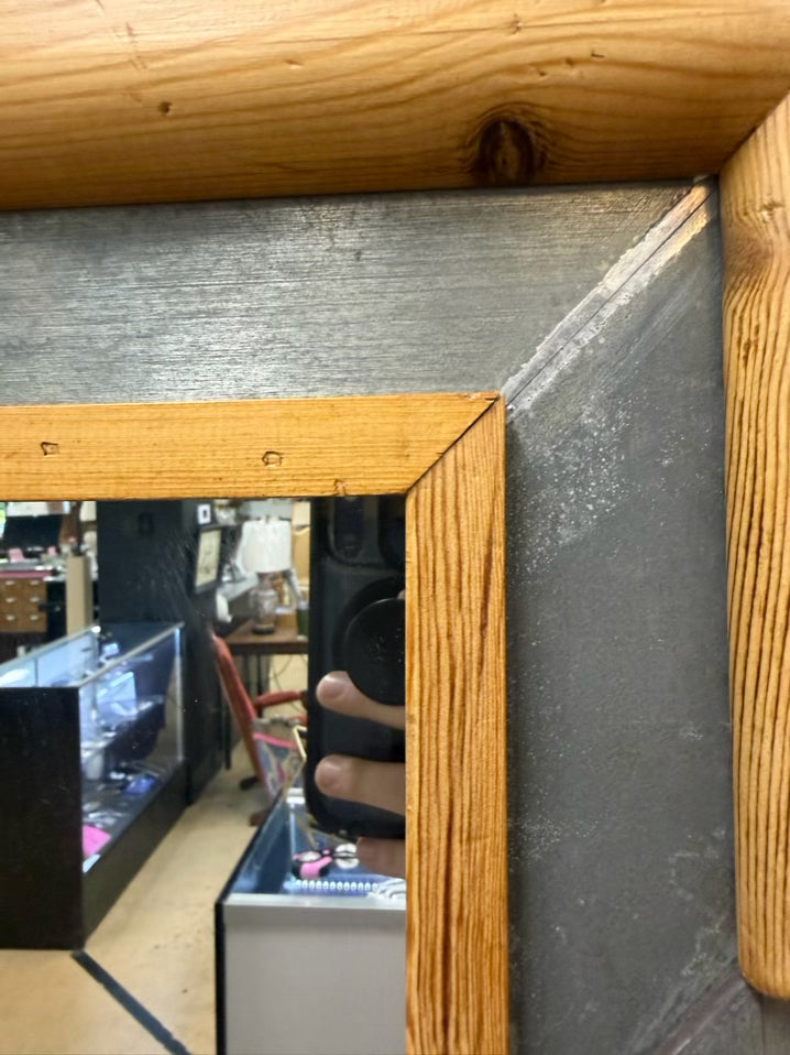 SARREID LTD. Regency Wood & Metal Mirror