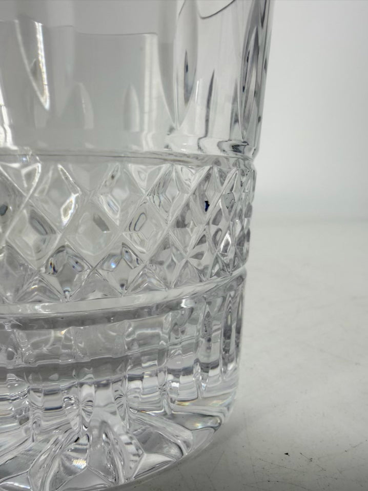 WATERFORD Clear Crystal Pair Of Irish Lace Rocks Glasses