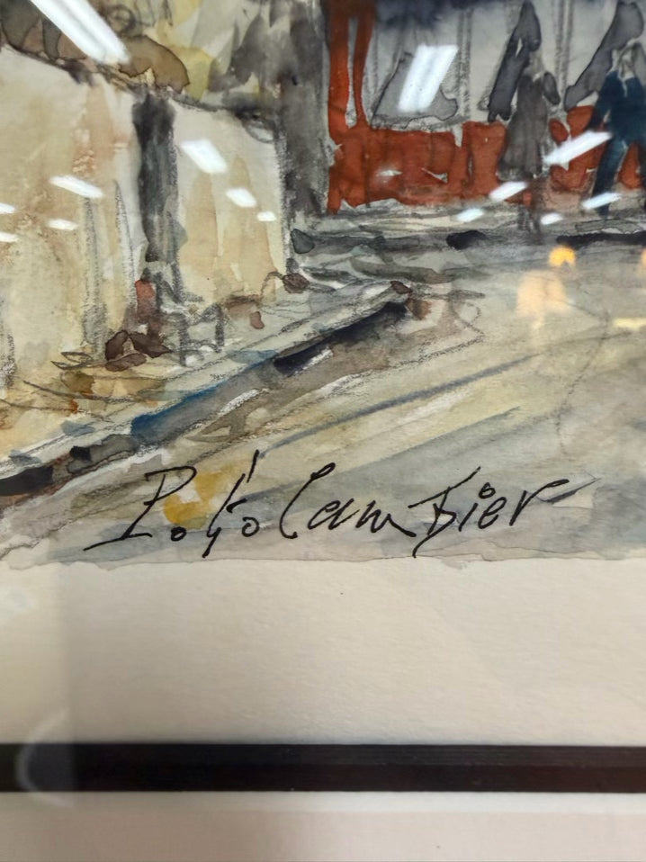 Montmartre-Rue Norvin Vinci Paper Framed Watercolor Print