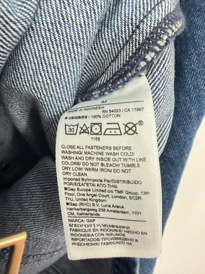 CULT X GAP Wmn's Size M Blue Denim Zipper Detail Dress