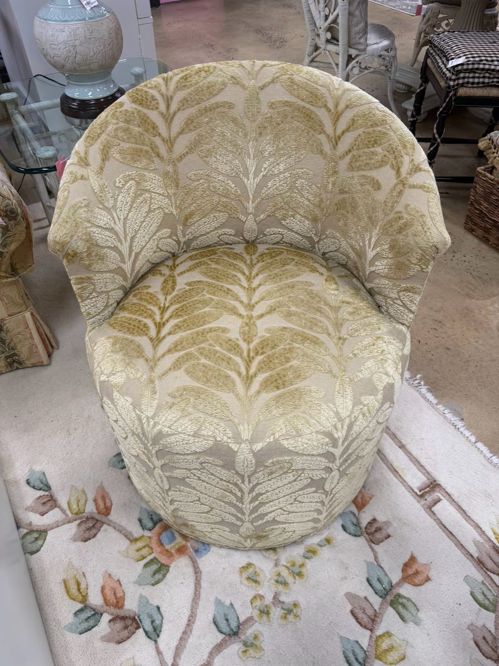 Gold Leaves Swivel Chair