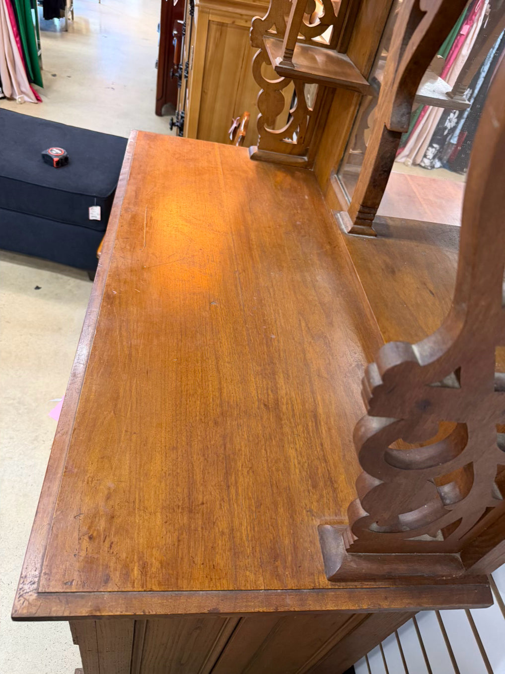 VICTORIAN Oak Side Board 2 Piece