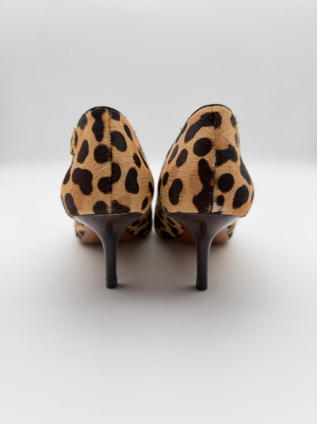 TORY BURCH WMNS Size 8 Tan & Brown Pony Hair Animal Print Heels