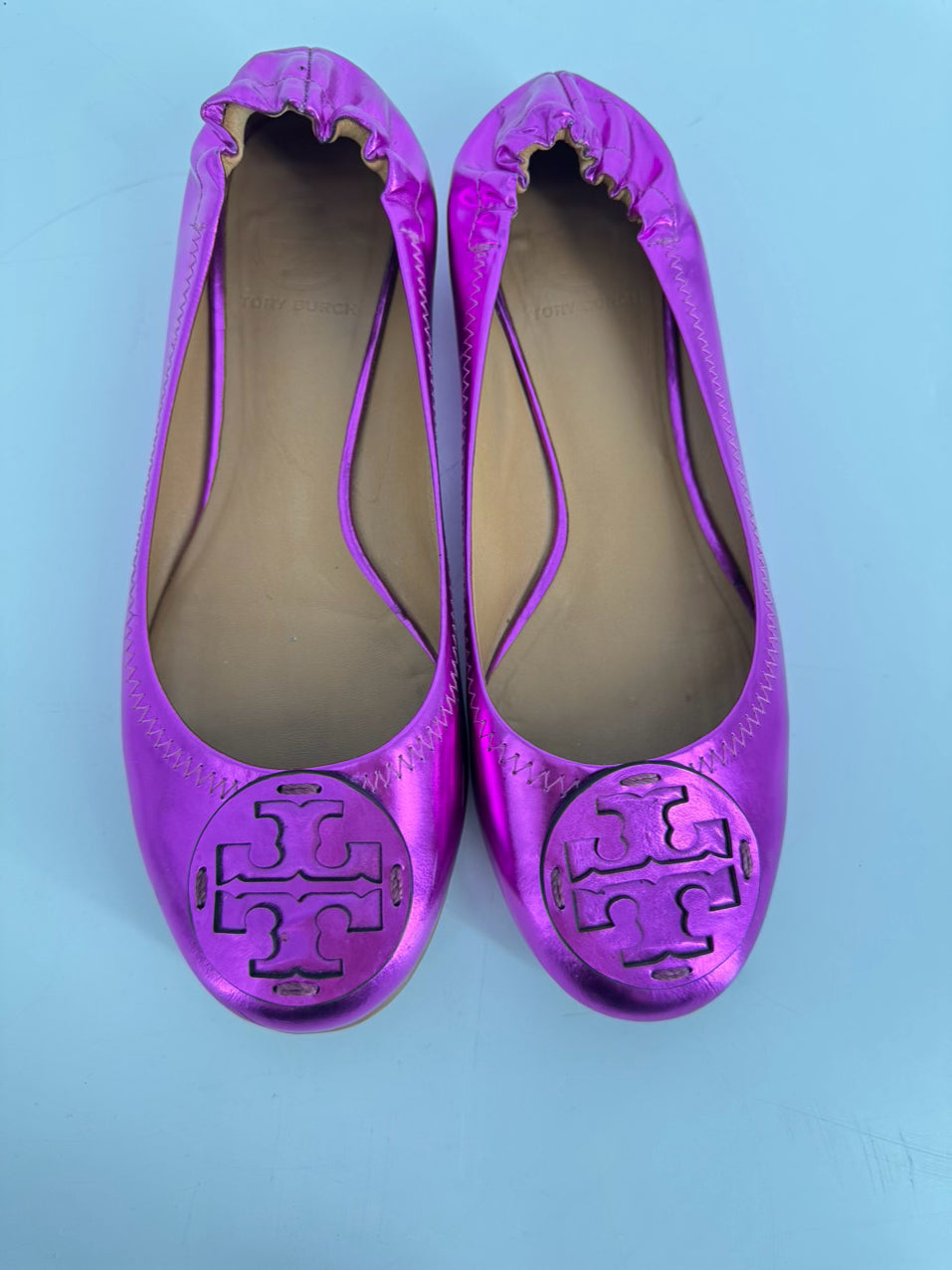 TORY BURCH Size 8 Orchid Leather Flats