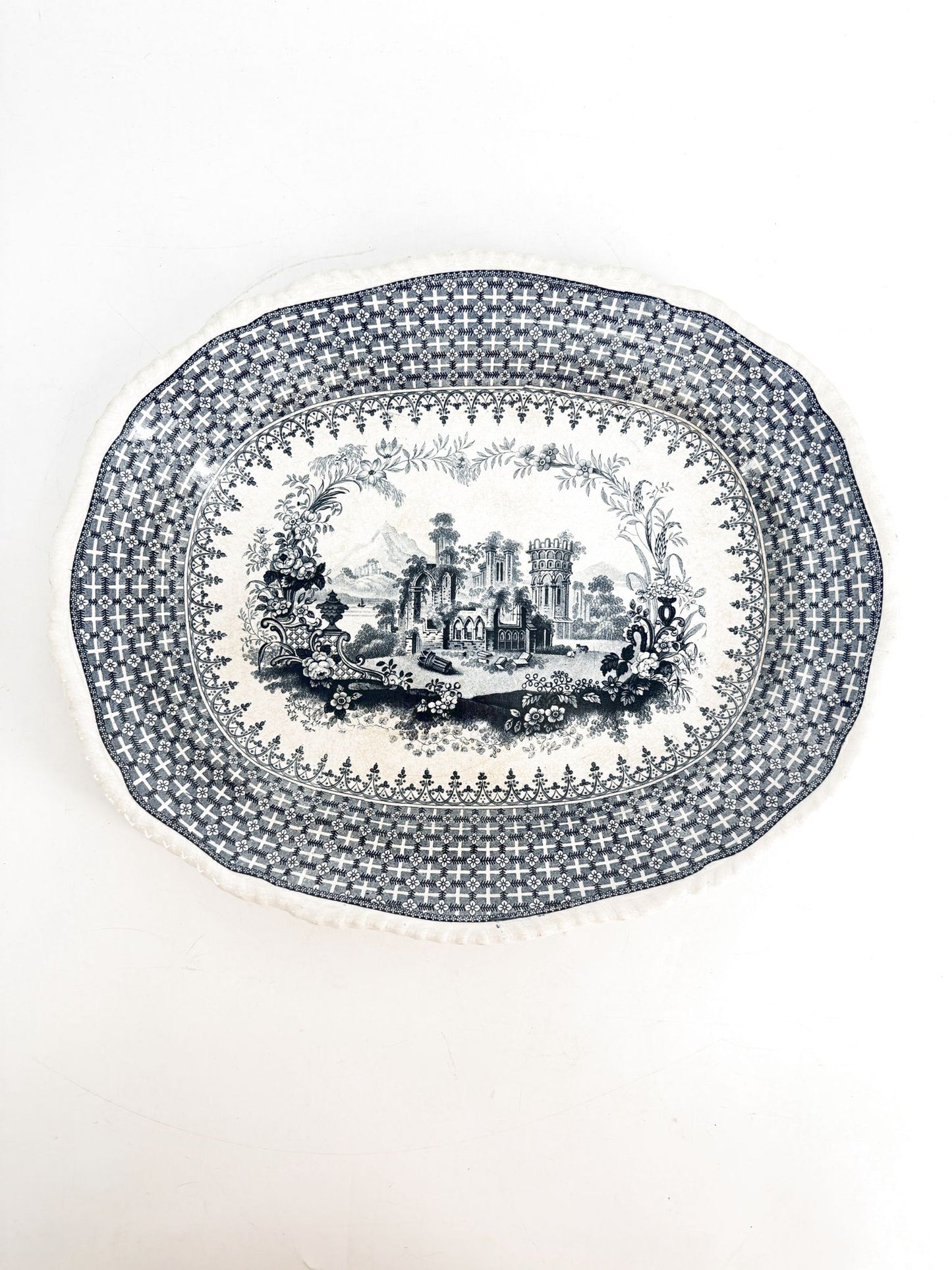 MINTON Blue & White Porcelain Platter