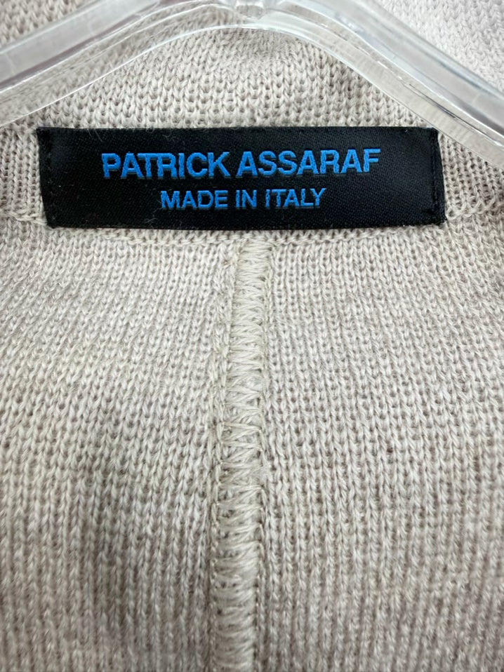 PATRICK ASSARAF Wmn's Size XL Neutral Merino Wool Blazer/Jacket