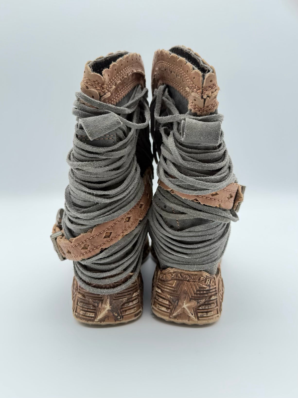 EL VAQUERO WMNS Size 36 Gray Tassel Booties