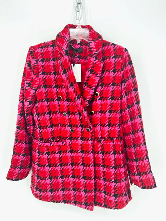 ABBEYGLASS Size M Red & Pink Blazer NWT