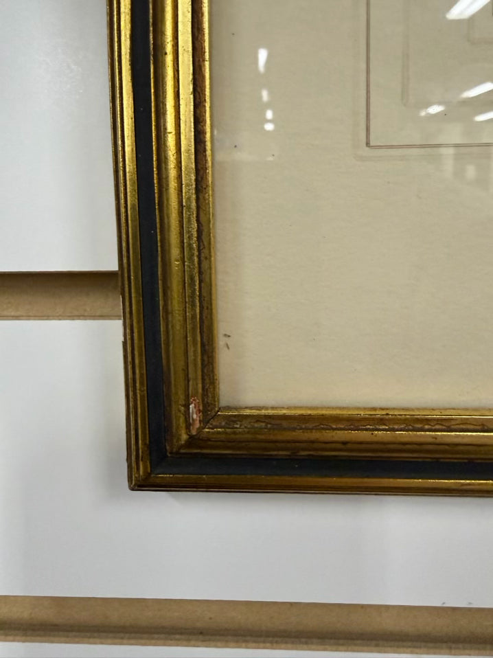 E E MILNER The Duke Of Cambridge Colored Engraving In Gold Tone Frame